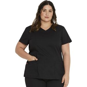 DICKIES 2PC SCRUB SET Black Two-Piece Outfit with POCKETS